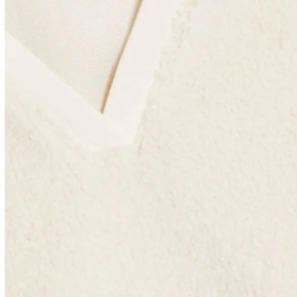 NILI LOTAN Marcello fleece hoodie pullover jacket natural xsmall - Picture 4 of 13